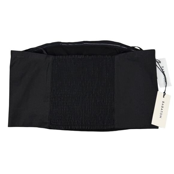 NWT BABATON Aritzia Albie Linen Blend Tube Top Size Small Black - Picture 5 of 5